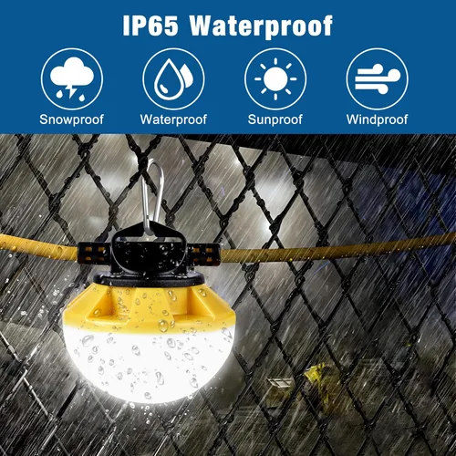 Miniatura 5 de Cadena de luces de construcción de 50 pies, IP65 resistente al agua con certificación ETL, luces de trabajo LED de 5000 K, luz diurna 18 AWG