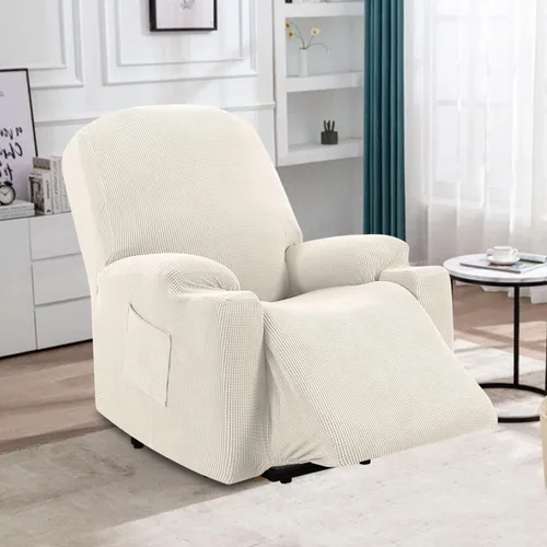 Miniatura 7 de H.VERSAILTEX Funda elástica para sillón reclinable, funda para silla reclinable de elevación eléctrica, ajustable estándar con bolsillo lateral