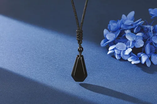 Miniatura 3 de Jovivi 2 collares de obsidiana negra de amatista para hombres y mujeres, piedras preciosas naturales curativas collares con colgante de cuerda