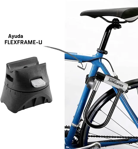 Miniatura 4 de Kryptonite Kryptolok - Candado en U estándar para bicicleta con cable, candado antirrobo resistente para bicicleta, grillete de 12.7 mm y cable