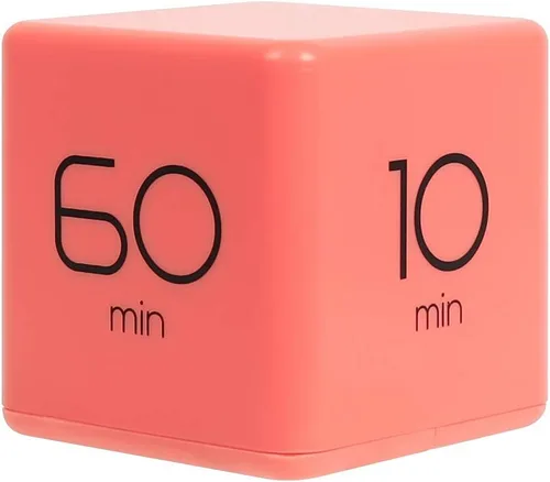 Miniatura 4 de mooas Temporizador de cubo menta (1,3,5 y 10 minutos) y blanco (5,15,30 y 60 minutos) y coral (10, 30, 50 y 60 minutos), temporizador para estudiar