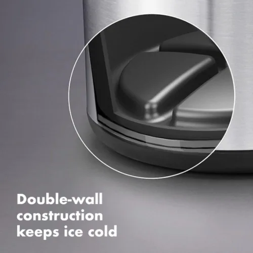 Miniatura 3 de OXO Juego de cubeta de hielo y pinzas - Acero inoxidable cepillado