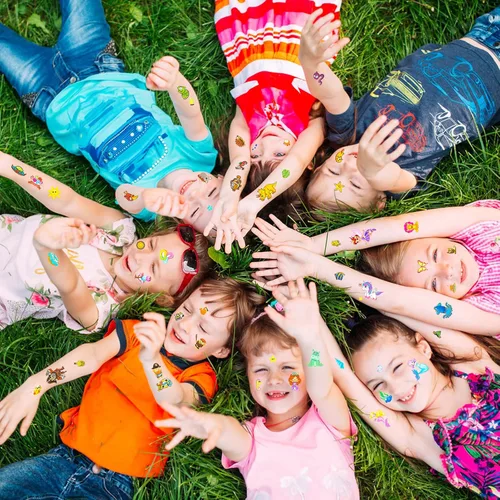 Miniatura 4 de Habett Tatuajes temporales para niños, más de 300 estilos mixtos de tatuajes temporales, juego de calcomanías para niñas y niños, dinosaurio