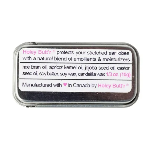 Miniatura 3 de 2 latas de 0.35 onzas Holey Butt'r Vegan Ear Gauge Crema de lóbulo estirador