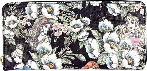 Miniatura 2 de Loungefly Cartera con cremallera floral de princesas Disney