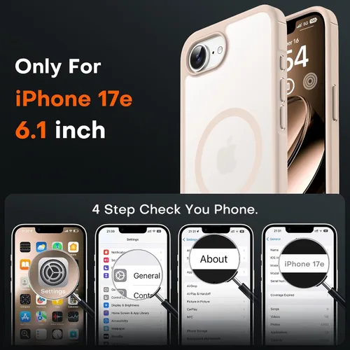 Miniatura 471 de TOCOL Funda para iPhone 11, compatible con Magsafe, protección completa de cámara, imanes integrados, protección contra caídas, funda translúcida