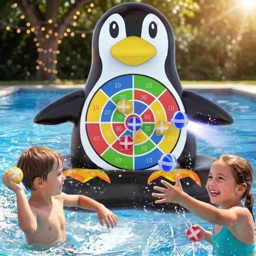 Miniatura 9 de MOONTOY Fun Pool Toys, Inflatable Dart Board Floating Water Game for Kids Ages 4-8 8-12, Outdoor Backyard & Beach Games for Boys Girls Teens and