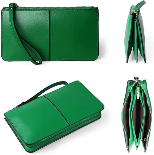Miniatura 6 de Befen - Bolso clutch de mano de cuero con correa para teléfono celular organizador de tarjetas