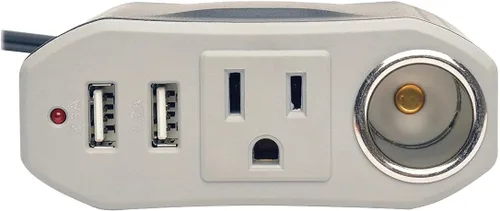 Miniatura 2 de Tripp Lite (PV100USB) Inversor de potencia de auto de 100 vatios, con 1 salida y 2 puertos de carga USB, inversor automático, ultracompacto. 100 W +