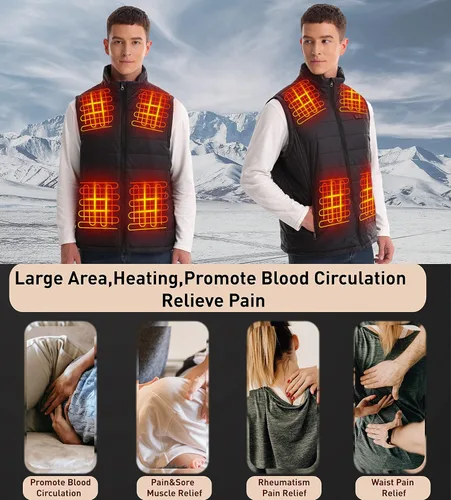 Miniatura 6 de Heated Vest with Battery Pack Heated Hunting Vest, Smart Electric Heating Vest, Warming Heating Vest for Hiking