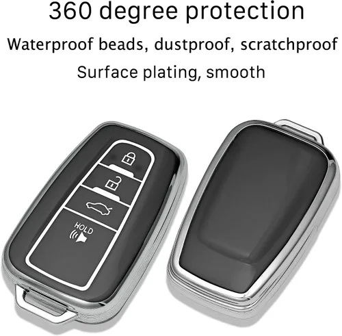 Miniatura 3 de Kirsnda Funda para llavero compatible con Toyota Camry RAV4 Highlander Avalon C-HR, Prius, Corolla, ect Accesorios para llaves remotas inteligentes