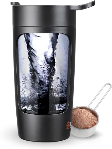 Miniatura 9 de SQUATZ Botella agitadora eléctrica de 22 onzas – Botella mezcladora automática recargable de proteínas, a prueba de fugas y fácil de limpiar, bebida