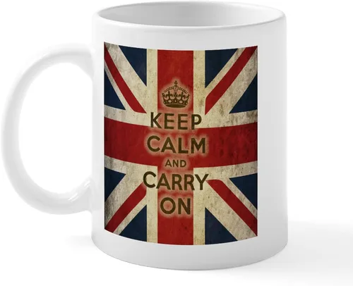 Miniatura 100 de CafePress Born American, British By Hea Taza de café de cerámica de 11 oz (11.0 fl oz)