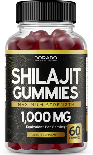 Miniatura 2 de DORADO NUTRITION Gomitas Shilajit para hombres y mujeres (60 gomitas) y suplemento de calostro de 1000 mg por porción