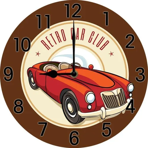 Reloj de pared retro para automóvil, reloj de pared clásico para automóvil, regalo para decoración de cuevas de hombre, regalo para hombres, marido,