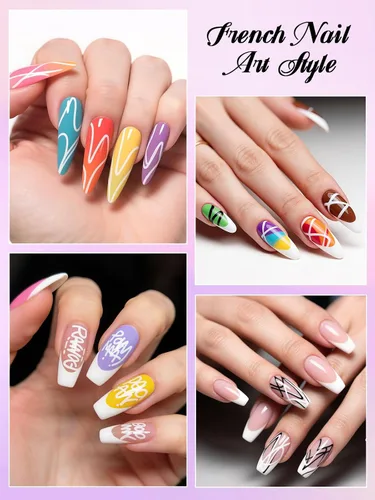 Miniatura 5 de 1 unidad de lápices blancos para arte de uñas, Kalolary 0.5mm marcadores de arte de uñas, punto de grafiti, lápiz de puntos, pincel de dibujo