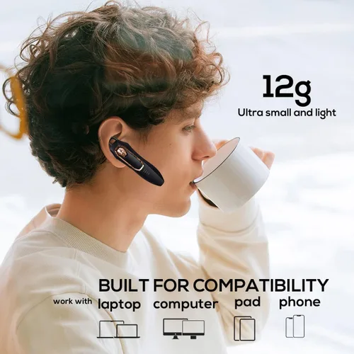 Miniatura 5 de Auricular Bluetooth V5.4, auricular Bluetooth con micrófono, cancelación de ruido, manos libres Bluetooth para teléfono celular con 36 horas