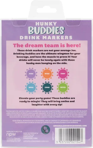 Miniatura 7 de NPW Marcadores de bebidas Drinking Buddies, dijes de copa de vino para fiestas, despedida de soltera, noches de niñas, reunión familiar y más