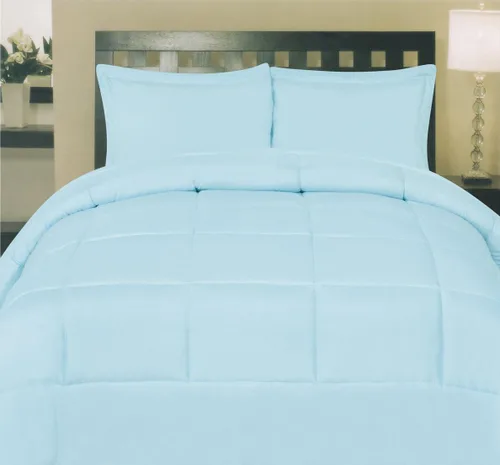 Miniatura 2 de Sweet Home Collection - Lujoso juego de sábanas y edredón de 5 piezas de color sólido para cama, en una bolsa, Agua (Aqua), gemelo