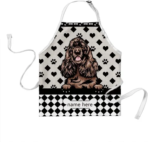 Miniatura 8 de Delantal lindo de lunares de perro personalizado Peeking Dog Boxer, Boxer-2