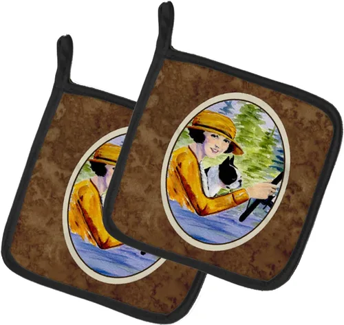 Miniatura 272 de Caroline's Treasures SS8617PTHD - Juego de soportes para ollas de cocina resistentes al calor, almohadillas calientes para horno para cocinar, Husky
