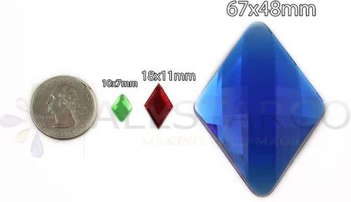 Miniatura 6 de Allstarco Enormes joyas de diamante autoadhesivas de 2.638x1.890 in - 1 pieza, Acrílico
