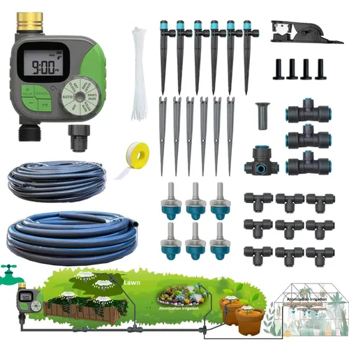Miniatura 4 de Drip Irrigation System for Garden Plug-in Quick Connection Drip Irrigation Kit 5/16“ID and 1/4 Inch Pipe Watering System for Garden Spray, for
