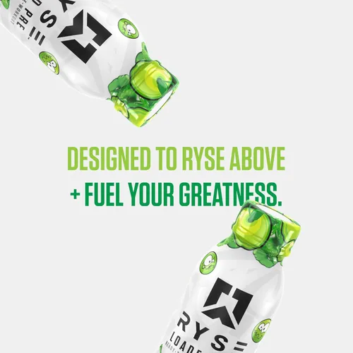 Miniatura 6 de RYSE - Bebida cargada para antes del entrenamiento, manzana verde ácida, sin azúcar, lista para beber, suplemento energético con 325 mg de cafeína