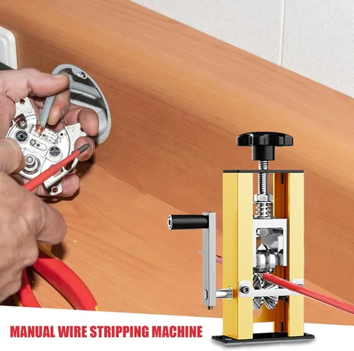 Miniatura 2 de Máquina peladora de cables eléctrica - Máquina peladora manual 2 en 1 Pelacables de cobre para cable de 0.039-0.984 in Máquina pelacables Oro
