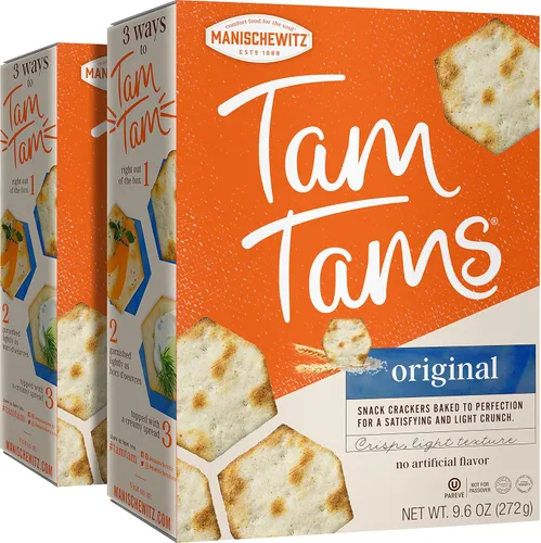 Miniatura 6 de Manischewitz Galletas Tam Tam Everything de 9.6 onzas (paquete de 2), textura crujiente y ligera, horneadas a la perfección