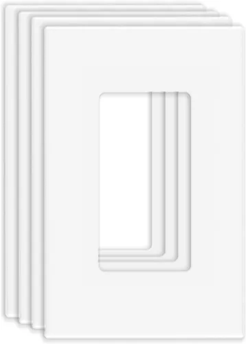 Miniatura 11 de Placas decorativas de pared sin tornillos de 1 gang, cubierta de placa frontal termoplástica irrompible de tamaño estándar para interruptor de En