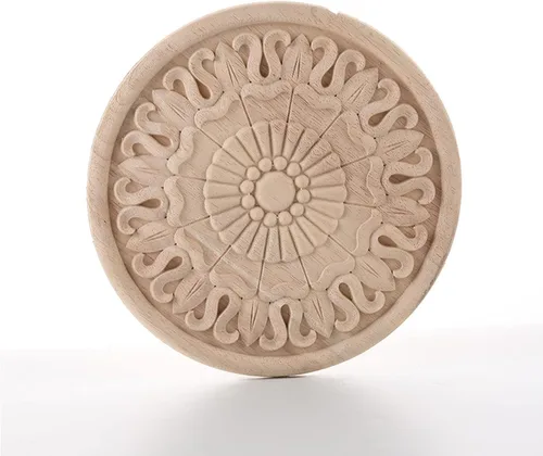Miniatura 19 de Aplique de esquina tallada en madera para muebles del hogar, puerta, gabinete, decoración sin pintar, muebles tallados apliques onlays