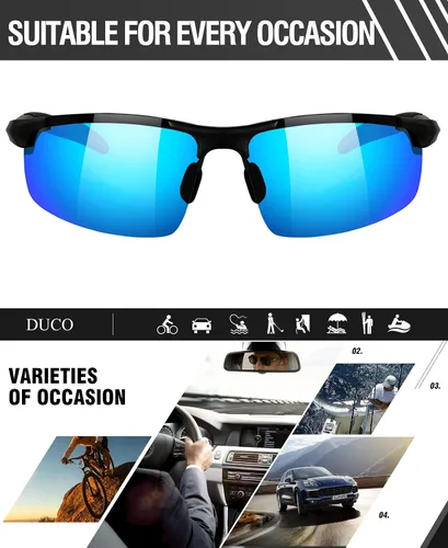 Miniatura 5 de Duco - Gafas de sol deportivas polarizadas para hombre con protección UV 8177s