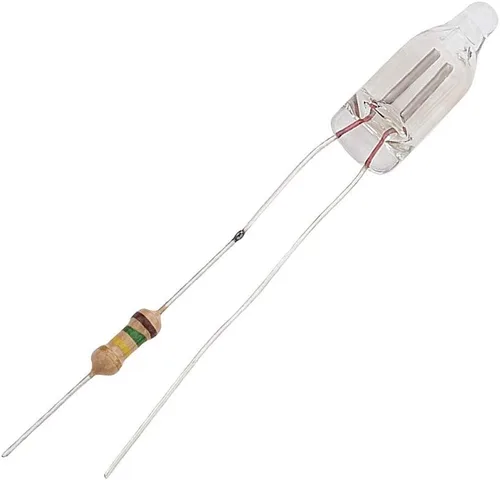Miniatura 14 de Othmro 100 bombillas LED F6 de 0.236 x 0.630 in de luz roja brillante CA 220 V, bombillas de luz de neón duraderas para lámparas de neón brillantes