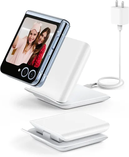 Miniatura 8 de Cargador inalámbrico rápido para Samsung Z Flip - Estación de carga de viaje plegable 2 en 1, compatible con Samsung Galaxy Z Flip 7/6/5/4 Series