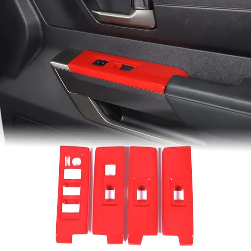 Miniatura 21 de Aunginsy Cubierta de Panel de Moldura de Botón de Elevación de Vidrio para Puerta de Automóvil Compatible con Toyota Tundra/Sequoia 2022-2025