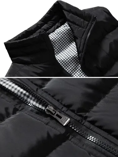 Miniatura 4 de Vcansion Chaleco de abrigo acolchado con cuello alto casual para hombre
