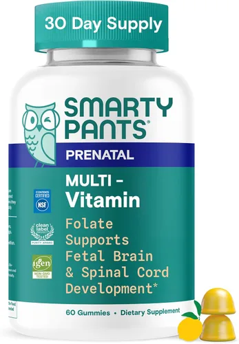 SmartyPants Vitaminas prenatales para mujeres, gomitas multivitamínicas: vitaminas pre y posnatales, biotina, metilfolato, vitamina D3, C, vitamina
