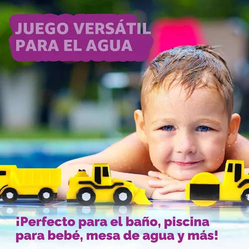 Miniatura 9 de Tub Works® Construction™ Trucks - Juguetes de baño sin moho, paquete de 6 Diseño de juguetes de baño sellados y sin agujeros que mantiene
