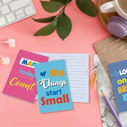 Miniatura 5 de Zonon 24 mini cuadernos a granel para regalo de fin de año para estudiantes de parte del profesor, 3.2 x 5 pulgadas, pequeño bloc de notas rayado
