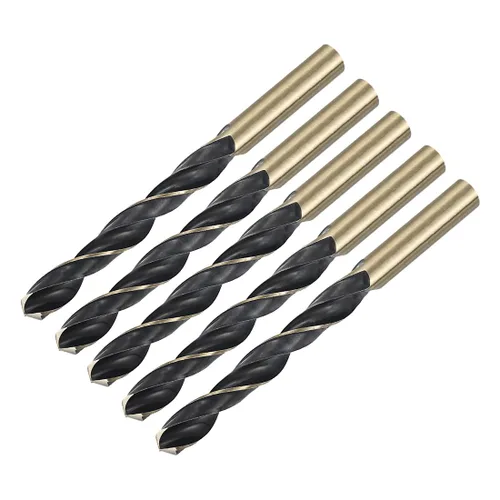 Miniatura 12 de uxcell 36 brocas de vástago recto, 0.165 in, titanio dorado y nitruro negro recubierto de acero de alta velocidad (HSS) 4341 con vástago de 0.165 in