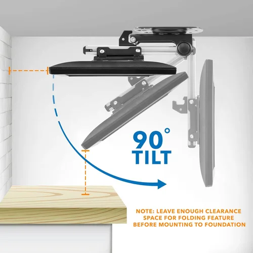 Miniatura 2 de Mount-It! Soporte para TV y monitor abatible y para gabinete y techo para cocinas, RV y espacios pequeños Para pantallas de 13–37 pulgadas VESA