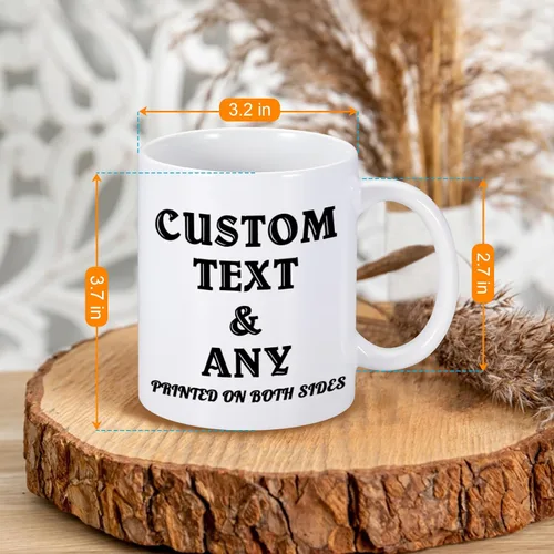 Miniatura 5 de Taza de café personalizada con nombre de foto de mascota, 11 onzas, regalos personalizados de cumpleaños de Navidad para amantes de los perros, taza