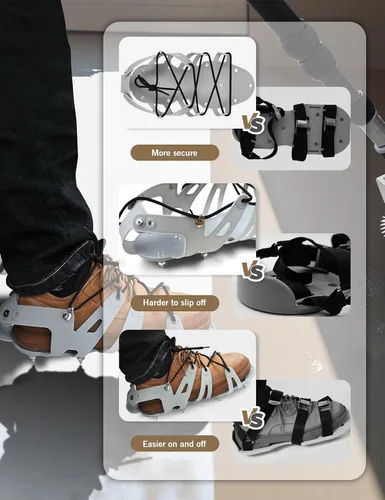 Miniatura 4 de ROLLINGDOG Zapatos de epoxi con pinchos para pisos, zapatos epoxi con picos cortos de 1 pulgada, perfectos para pisos epoxi, superposiciones