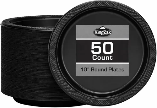 Platos de plástico de Hanna K. Signature Collection, Negro