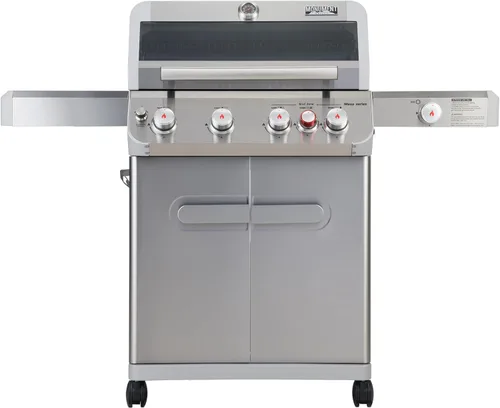 Monument Grills 4+1 Barbacoa al Aire Libre de Acero Inoxidable con Gas Propano, 4 Quemadores y 1 Quemador Lateral de 62,000 BTU, Barbacoa de Jardín