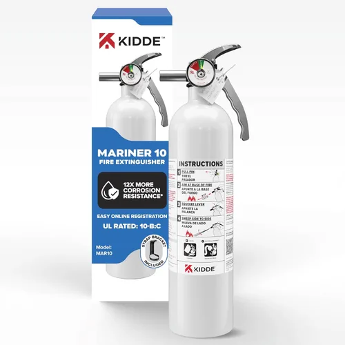 Kidde Extintor de Incendios para Barcos, de Un Solo Uso 10BC | Coast Guard Approved Marine Extinguisher for Small Flammable Liquids/Gases and