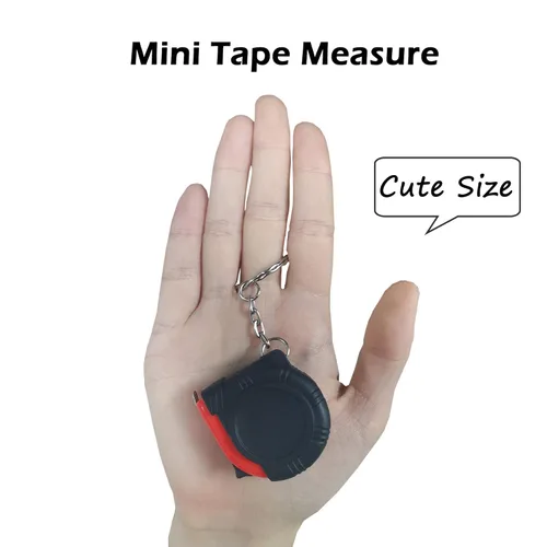 Miniatura 4 de Cinta métrica retráctil para niños, mini llavero métrico / pulgadas, regla de cinta métrica portátil con bloqueo deslizante estable para medir