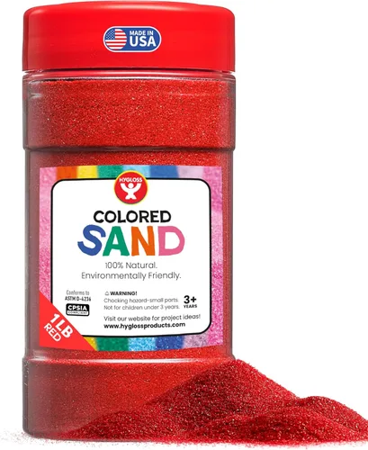 Miniatura 67 de Hygloss Arena de colores para manualidades – Botella de 1 libra, magenta – Juegos de arte de arena fina y colorida vibrante para niños – Actividades