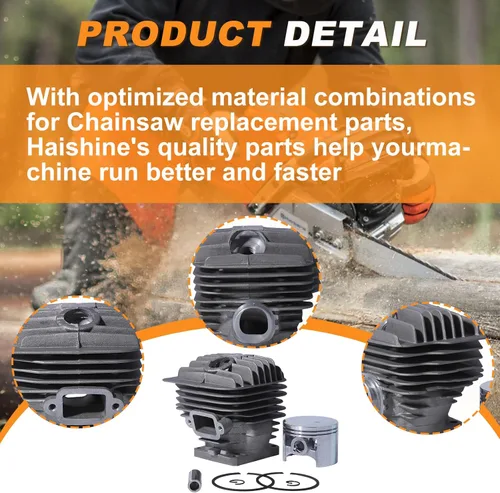 Miniatura 5 de Kit de pistón de cilindro de 2.126 in para motosierra Stihl MS460 046 11280201221